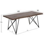 ΣΕΤ ΤΡΑΠΕΖΑΡΙΑΣ 7ΤΜΧ VIGOR HM21355 ΤΡΑΠΕΖΙ 180x90εκ ΜΕ 6 ΚΑΡΕΚΛΕΣ - Image 3