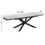ΣΕΤ ΤΡΑΠΕΖΑΡΙΑΣ 7ΤΜΧ AIRA HM21358 ΚΕΡΑΜΙΚΟ ΕΠΕΚΤΕΙΝΟΜΕΝΟ TOP--PU ΣΕ ΓΚΡΙ - Image 3