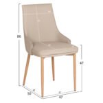 ΣΕΤ ΤΡΑΠΕΖΑΡΙΑΣ 7ΤΜΧ NORDU HM21359 ΚΕΡΑΜΙΚΟ TOP/MDF ΒΑΣΗ--PU ΚΡΕΜ/ΜΕΤΑΛ.ΠΟΔΙΑ - Image 2