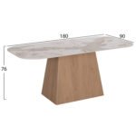 ΣΕΤ ΤΡΑΠΕΖΑΡΙΑΣ 7ΤΜΧ NORDU HM21359 ΚΕΡΑΜΙΚΟ TOP/MDF ΒΑΣΗ--PU ΚΡΕΜ/ΜΕΤΑΛ.ΠΟΔΙΑ - Image 3