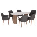 Αγόρασε ΣΕΤ ΤΡΑΠΕΖΑΡΙΑΣ 7ΤΜΧ MELLOW HM21360 ΚΕΡΑΜΙΚΟ TOP/MDF ΠΟΔΙΑ--PU ΓΚΡΙ/ΜΕΤΑΛ.ΠΟΔΙΑ σε μοναδική τιμή στο clickforshop.gr