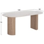 ΣΕΤ ΤΡΑΠΕΖΑΡΙΑΣ 7ΤΜΧ MELLOW HM21360 ΚΕΡΑΜΙΚΟ TOP/MDF ΠΟΔΙΑ--PU ΓΚΡΙ/ΜΕΤΑΛ.ΠΟΔΙΑ - Image 3