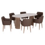 Αγόρασε ΣΕΤ ΤΡΑΠΕΖΑΡΙΑΣ 7ΤΜΧ MELLOW HM21361 ΚΕΡΑΜΙΚΟ TOP/MDF ΠΟΔΙΑ--PU ΚΑΦΕ/ΜΕΤΑΛ.ΠΟΔΙΑ σε μοναδική τιμή στο clickforshop.gr