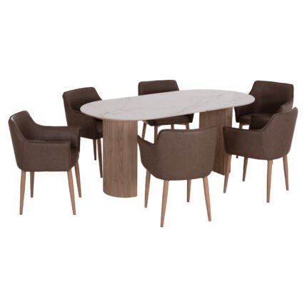 Αγόρασε ΣΕΤ ΤΡΑΠΕΖΑΡΙΑΣ 7ΤΜΧ MELLOW HM21361 ΚΕΡΑΜΙΚΟ TOP/MDF ΠΟΔΙΑ--PU ΚΑΦΕ/ΜΕΤΑΛ.ΠΟΔΙΑ σε μοναδική τιμή στο clickforshop.gr