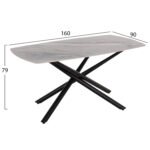 ΣΕΤ ΤΡΑΠΕΖΑΡΙΑΣ 7ΤΜΧ ISKA HM21363 ΚΕΡΑΜΙΚΟ TOP/ΜΕΤΑΛ. ΠΟΔΙΑ--PU ΜΠΕΖ/ΜΕΤΑΛ.ΠΟΔΙΑ - Image 3