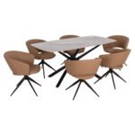 Αγόρασε ΣΕΤ ΤΡΑΠΕΖΑΡΙΑΣ 7ΤΜΧ HANAE HM21365 ΚΕΡΑΜΙΚΟ TOP/ΜΕΤΑΛ. ΠΟΔΙΑ--PU ΜΟΚΑ/ΜΕΤΑΛ.ΠΟΔΙΑ σε μοναδική τιμή στο clickforshop.gr