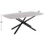 ΣΕΤ ΤΡΑΠΕΖΑΡΙΑΣ 7ΤΜΧ HANAE HM21365 ΚΕΡΑΜΙΚΟ TOP/ΜΕΤΑΛ. ΠΟΔΙΑ--PU ΜΟΚΑ/ΜΕΤΑΛ.ΠΟΔΙΑ - Image 3