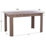 ΣΕΤ ΤΡΑΠΕΖΑΡΙΑΣ ΕΣ.ΧΩΡΟΥ 5ΤΜΧ KELVIN HM10886.05 ΜΕΛΑΜΙΝΗ SONAMA OAK-ΜΑΥΡΟ ΒΕΛΟΥΔΟ - Image 2