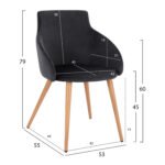 ΣΕΤ ΤΡΑΠΕΖΑΡΙΑΣ ΕΣ.ΧΩΡΟΥ 5ΤΜΧ KELVIN HM10886.05 ΜΕΛΑΜΙΝΗ SONAMA OAK-ΜΑΥΡΟ ΒΕΛΟΥΔΟ - Image 3