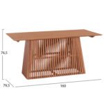 ΣΕΤ ΤΡΑΠΕΖΑΡΙΑΣ ΕΣ.ΧΩΡΟΥ 5ΤΜΧ DETTON HM10958.02 MINDI ΞΥΛΟ--ΚΑΦΕ/ΜΠΕΖ ΠΟΛΥΘΡΟΝΕΣ - Image 2