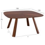 ΣΕΤ ΤΡΑΠΕΖΑΡΙΑΣ ΕΣ.ΧΩΡΟΥ 9ΤΜΧ RINER HM10959.03 MDF ΚΑΡΥΔΙ--ΥΦΑΣΜΑ TAUPE - Image 2