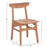 ΣΕΤ ΤΡΑΠΕΖΑΡΙΑΣ ΕΞ.ΧΩΡΟΥ 5ΤΜΧ ROBBIE ΗΜ10926 ΞΥΛΟ TEAK ΣΕ ΦΥΣΙΚΟ - Image 3
