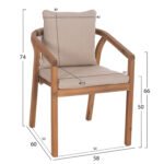 ΣΕΤ ΤΡΑΠΕΖΑΡΙΑΣ ΕΞ.ΧΩΡΟΥ 5ΤΜΧ CORTEN HM10900.01 ΞΥΛΟ ΑΚΑΚΙΑΣ ΦΥΣΙΚΟ--ΜΑΞΙΛΑΡΙΑ ΜΠΕΖ - Image 3