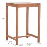 ΣΕΤ ΤΡΑΠΕΖΙ ΜΕ 2 ΣΚΑΜΠΟ ΜΠΑΡ BOLMAR HM10917 ΞΥΛΟ TEAK ΣΕ ΦΥΣΙΚΟ ΧΡΩΜΑ - Image 2