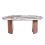 ΤΡΑΠΕΖΙ ΟΒΑΛ MARBLEX HM18428 ΚΕΡΑΜΙΚΟ TOP ΣΕ PANDORA--MDF ΠΟΔΙΑ 210x100x77Υεκ - Image 3
