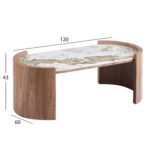 ΤΡΑΠΕΖΙ  ΣΑΛΟΝΙΟΥ MARBLEX HM18445 ΚΕΡΑΜΙΚΟ TOP PANDORA--MDF ΠΟΔΙΑ 120x60x43.5Υεκ - Image 3