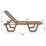 ΞΑΠΛΩΣΤΡΑ ΠΑΡΑΛΙΑΣ ΠΛΑΣΤΙΚΗ ΑΝΑΚΛΙΝΟΜΕΝΗ RELAX ΚΑΠΟΥΤΣΙΝΟ 190Χ70Χ36Υεκ. 303002061-04 - Image 2