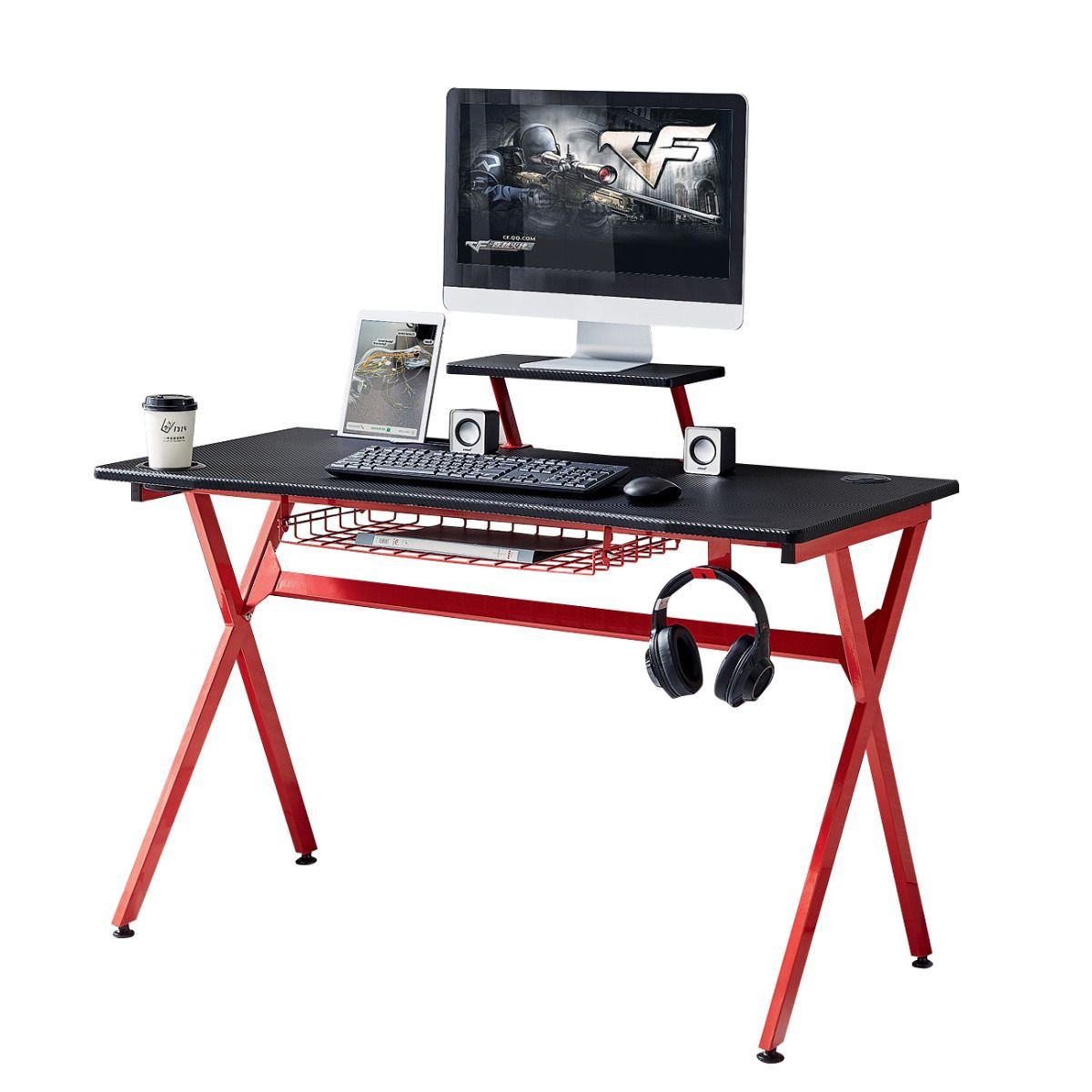 Γραφείο Gaming ArteLibre PETROSYS Μαύρο/Κόκκινο 120x60.5x90cm Βρες το Γραφείο Gaming ArteLibre PETROSYS Μαύρο/Κόκκινο 120x60.5x90cm σε μοναδική τιμή στο clickforshop.gr