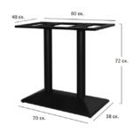 ΒΑΣΗ ΜΕΤΑΛΛΙΚΗ ΜΑΥΡΗ 70X38X72εκ. HM409 - Image 2