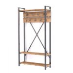 ΕΠΙΠΛΟ ΕΙΣΟΔΟΥ HM8943.01 NATURAL WOOD & ΜΑΥΡΟ  90x34x180 εκ. - Image 2