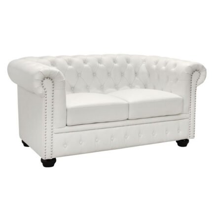 Αγόρασε ΚΑΝΑΠΕΣ 2ΘΕΣΙΟΣ T.CHESTERFIELD HM3010.02 ΤΕΧΝΟΔΕΡΜΑ ΛΕΥΚΟ ΜΑΤ 155x90x73 εκ. σε μοναδική τιμή στο clickforshop.gr