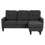 ΚΑΝΑΠΕΣ ΓΩΝΙΑ ΑΝΑΣΤΡΕΨΙΜΗ MEGGY HM3297.11 ΓΚΡΙ ΥΦΑΣΜΑ 184.5x75-129x86Yεκ. - Image 3