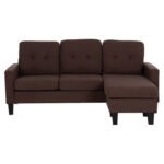 ΚΑΝΑΠΕΣ ΓΩΝΙΑ ΑΝΑΣΤΡΕΨΙΜΗ MEGGY HM3297.12 ΚΑΦΕ ΥΦΑΣΜΑ 184.5x129x86Yεκ. - Image 3