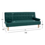 ΚΑΝΑΠΕΣ ΚΡΕΒΑΤΙ WANDA HM3149.13 ΜΕ ΒΕΛΟΥΔΟ ΚΥΠΑΡΙΣΣΙ 188X83X83Y εκ. - Image 2