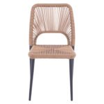 ΚΑΡΕΚΛΑ ΑΛΟΥΜΙΝΙΟΥ ΓΚΡΙ ΜΕ P.E.TWIST RATTAN ΜΠΕΖ HM5770.02 45x63x82Υ εκ. - Image 3