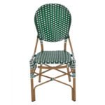 ΚΑΡΕΚΛΑ ΑΛΟΥΜΙΝΙΟΥ BAMBOO LOOK ΜΕ WICKER ΠΡΑΣΙΝΟ ΛΕΥΚΟ HM5792.01 47x55x98 εκ. - Image 3
