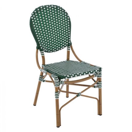 Αγόρασε ΚΑΡΕΚΛΑ ΑΛΟΥΜΙΝΙΟΥ BAMBOO LOOK ΜΕ WICKER ΠΡΑΣΙΝΟ ΛΕΥΚΟ HM5792.01 47x55x98 εκ. σε μοναδική τιμή στο clickforshop.gr