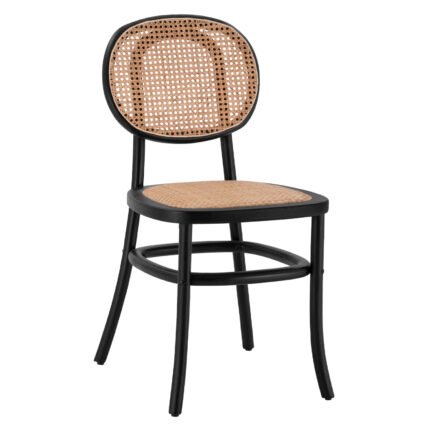 Αγόρασε ΚΑΡΕΚΛΑ ΞΥΛΙΝΗ PENNY ΜΕ ΠΛΕΞΗ RATTAN ΣΕ ΜΑΥΡΗ ΑΠΟΧΡΩΣΗ HM8747 44x51x87 εκ. σε μοναδική τιμή στο clickforshop.gr