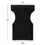 ΜΑΞΙΛΑΡΙ TEXTILENE 600gr/m2 2X1 ΜΑΥΡΟ ΓΙΑ ΠΟΛΥΘΡΟΝΑ ΣΚΗΝΟΘΕΤΗ HM5272.05 46.5Χ53Χ80Υεκ. - Image 2