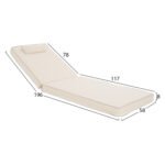 ΜΑΞΙΛΑΡΙ ΞΑΠΛΩΣΤΡΑΣ TEXTILENE 600gr SIFNOS ΜΠΕΖ HM11236.60T 196(117+1+78)x58x9εκ. - Image 2