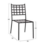 ΜΕΤΑΛΛΙΚΗ ΚΑΡΕΚΛΑ EMERY HM5509 ΣΕ ΜΑΥΡΗ ΑΠΟΧΡΩΣΗ 46x58x88  cm - Image 2