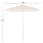 ΟΜΠΡΕΛΑ ΕΠΑΓΓEΛΜΑΤΙΚΗ ALU REGGIE 2.20x2.20x2.50m ΕΚΡΟΥ ΠΑΝΙ 8ΑΚΤΙΝΕΣ HM6013.01 - Image 2