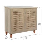 ΠΑΠΟΥΤΣΟΘΗΚΗ-ΝΤΟΥΛΑΠΙ ΞΥΛΙΝΗ CASSIOPE HM2208.02 SONAMA 77Χ34Χ67.5Υεκ. - Image 2