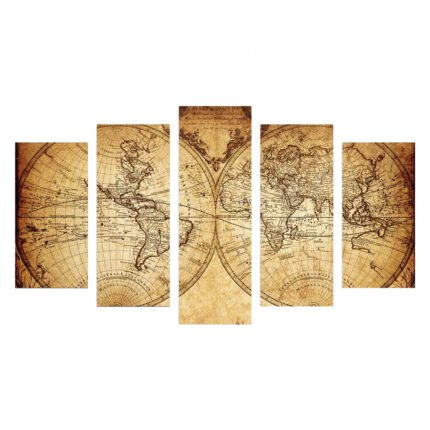 Αγόρασε ΠΕΝΤΑΠΤΥΧΟΣ ΠΙΝΑΚΑΣ MDF VINTAGE WORLD MAP HM7206.06 100X60x0