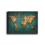ΠΙΝΑΚΑΣ ΚΑΜΒΑΣ WORLD MAP HM7197.01 100X3X70 εκ. - Image 3