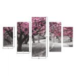 ΠΙΝΑΚΑΣ ΠΕΝΤΑΠΤΥΧΟ MDF BLOOMING TREE 82Χ56x3  HM7207.04 - Image 2