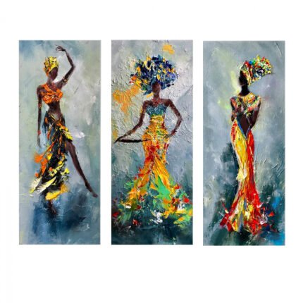 Αγόρασε ΠΙΝΑΚΑΣ ΤΡΙΠΤΥΧΟ MDF AFRICAN GIRL IN COLORFUL DRESS HM7204.02 60X0