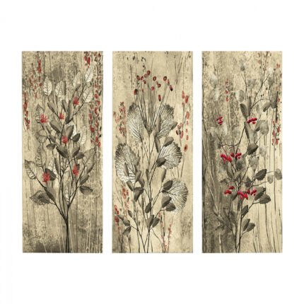 Αγόρασε ΠΙΝΑΚΑΣ ΤΡΙΠΤΥΧΟ MDF RED FLOWERS AND BERRIES HM7204.01 60x50x0