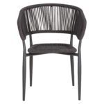 ΠΟΛΥΘΡΟΝΑ ΑΛΟΥΜΙΝΙΟΥ EULO HM5783.21 ΓΚΡΙ-TWISTED RATTAN ΓΚΡΙ 57x63x77Υεκ. - Image 3