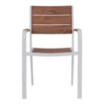ΠΟΛΥΘΡΟΝΑ ΑΛΟΥΜΙΝΙΟΥ SAGA ΛΕΥΚΗ ΜΕ POLYWOOD HM5127.01 55x56x85Υ εκ. - Image 3