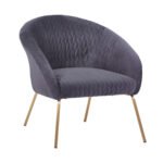 Αγόρασε ΠΟΛΥΘΡΟΝΑ JOYCE ΒΕΛΟΥΔΟ ΓΚΡΙ ΚΑΙ ΜΕΤΑΛΛΙΚΑ ΠΟΔΙΑ HM8549.01 80X76X75Y εκ. σε μοναδική τιμή στο clickforshop.gr