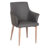 Αγόρασε ΠΟΛΥΘΡΟΝΑ ΤΡΑΠΕΖΑΡΙΑΣ MELL HM18448.01 PU ΣΕ SMOKY ΓΚΡΙ--ΜΕΤΑΛ.ΠΟΔΙΑ 59x57x85Υεκ. σε μοναδική τιμή στο clickforshop.gr