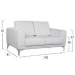 ΣΕΤ ΣΑΛΟΝΙΟΥ 3ΤΜΧ  KENZIE ΜΕ ΛΕΥΚΟ PU HM10329.01 - Image 3