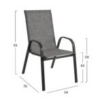 ΣΕΤ ΤΡΑΠΕΖΑΡΙΑ 7ΤΜΧ ΤΡΑΠΕΖΙ BRUNO 150X90 ΜΕ ΠΟΛΥΘΡΟΝΕΣ TEXTILINE ΓΚΡΙ HM11471 - Image 3