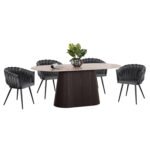 Αγόρασε ΣΕΤ ΤΡΑΠΕΖΑΡΙΑΣ 5ΤΜΧ CATER HM12118.01 ΚΕΡΑΜΙΚΟ TOP ΟΒΑΛ--ΓΚΡΙ ΒΕΛΟΥΔΟ σε μοναδική τιμή στο clickforshop.gr