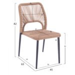 ΣΕΤ ΤΡΑΠΕΖΑΡΙΑΣ 5ΤΜΧ ΤΡΑΠΕΖΙ ΑΝΘΡΑΚΙ 120x80 ΚΑΙ ΚΑΡΕΚΛΑ ΜΕ ΣΧΟΙΝΙ HM11534.02 - Image 3